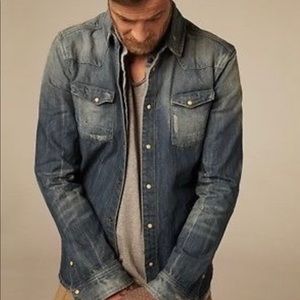 Vintage All Saints Lou Denim Shirt Jacket